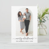 書道モダン写真アーチクリスマス シーズンカード (スタンド正面)