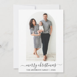 書道モダン写真アーチクリスマス シーズンカード