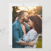 書道モダン写真エレガント日付の保存 招待状 (正面)