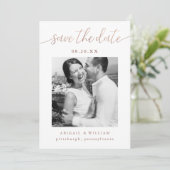 書道モダン写真テラコッタ結婚ズ セーブザデート (スタンド正面)