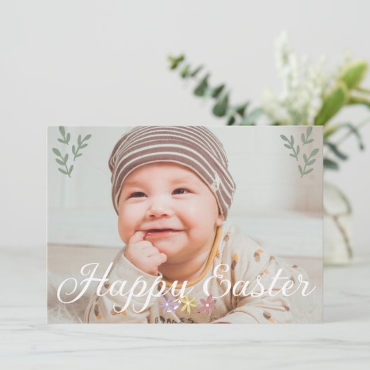 書道モダン写真ハッピーイースター シーズンカード (スタンド正面)