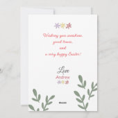 書道モダン写真ハッピーイースター シーズンカード (裏面)