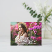 書道モダン写真卒業ありがとう ポストカード (スタンド正面)