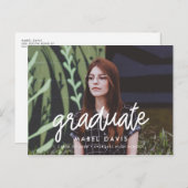 書道モダン写真卒業 ポストカード (正面/裏面)