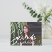 書道モダン写真卒業 ポストカード (スタンド正面)