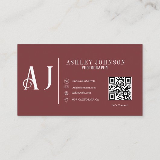 書道モダン写真家 名刺 (裏面)