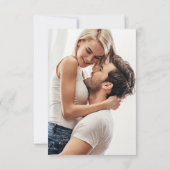 書道モダン写真QRコード結婚式RSVP 出欠カード (裏面)