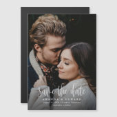 書道モダン写真Save the Date Magnet (正面/裏面)