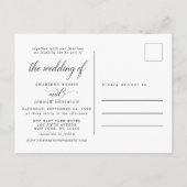 書道モダン写結婚真 インビテーションポストカード (裏面)