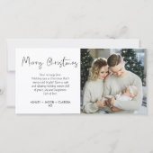 書道モダン初めてのクリスマスフォトカード 案内状 (裏面)