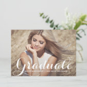 書道モダン卒業パーティー招待状 招待状 (スタンド正面)