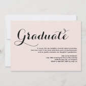 書道モダン卒業パーティー招待状 招待状 (裏面)