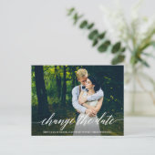 書道モダン台写真の日付の変更 ポストカード (スタンド正面)