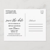 書道モダン台写真の日付を保存 ポストカード (裏面)