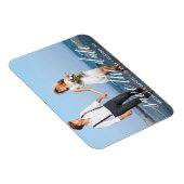 書道モダン台写真の日付を保存 マグネット (右側)