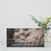 書道モダン台写真カードの日付を保存 セーブザデート (スタンド正面)