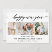 書道モダン台本ハッピーニューイヤー3写真 シーズンカード (正面)