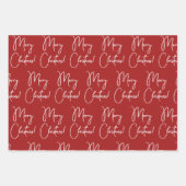 書道モダン台本メリークリスマス ラッピングペーパーシート (正面)