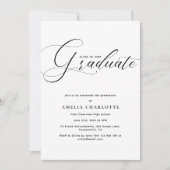 書道モダン台本卒業パーティー写真 招待状 (正面)