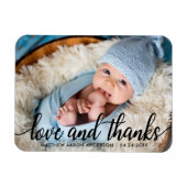 書道モダン台本新生児愛と感謝してい マグネット (横)