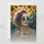 書道モダン台本2写真卒業 案内状 (正面)