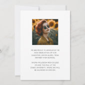 書道モダン台本2写真卒業 案内状 (裏面)