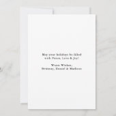 書道モダン台本3フォトアーチクリスマス シーズンカード (裏面)