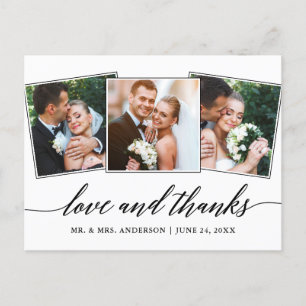 書道モダン台本3写真の愛と感謝してい ポストカード