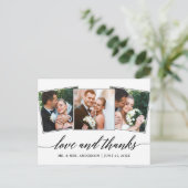 書道モダン台本3写真の愛と感謝してい ポストカード (スタンド正面)