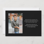 書道モダン台本3写真卒業 案内状 (裏面)