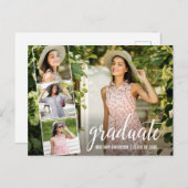 書道モダン台本4写真卒業 ポストカード (正面/裏面)