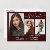 書道モダン台本Brgdy 3写真卒業 ポストカード (正面/裏面)