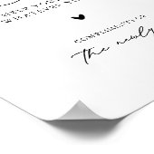 書道モダン女子結婚トイレの標識 ポスター (角)