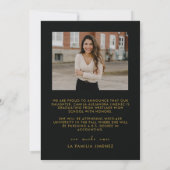 書道モダン学院生 |卒業 案内状 (裏面)