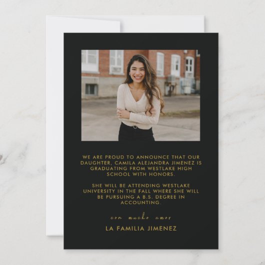 書道モダン学院生 |卒業 案内状 (裏面)