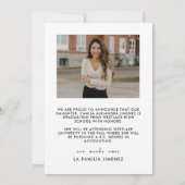 書道モダン学院生 |卒業 案内状 (裏面)