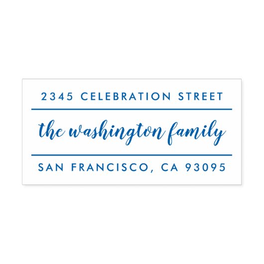 書道モダン家名差出人住所 セルフインキングスタンプ (デザイン)