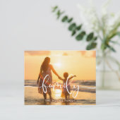 書道モダン家族の写真休暇 ポストカード (スタンド正面)