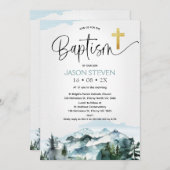 書道モダン山松バプテスマ 招待状 (正面/裏面)