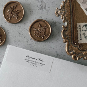 書道モダン差出人住所ラベル ラベル