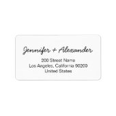書道モダン差出人住所 ラベル (正面)