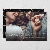 書道モダン年末年始の写真カード シーズンカード (正面/裏面)