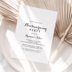 書道モダン引っ越し祝いパーティーパーティー 招待状