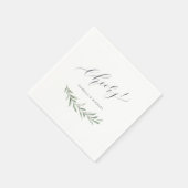 書道モダン応援素朴な結婚緑 スタンダードカクテルナプキン (角)