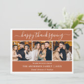 書道モダン感謝祭テラコッタ3写真 シーズンカード (スタンド正面)