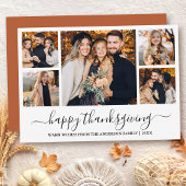 書道モダン感謝祭テラコッタ5写真 シーズンカード