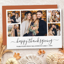 書道モダン感謝祭テラコッタ5写真 シーズンカード