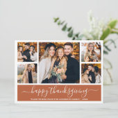 書道モダン感謝祭5写真テラコッタ シーズンカード (スタンド正面)