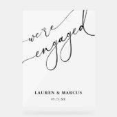 書道モダン我々は婚約パーティだ婚約した アクリルサイン (正面)