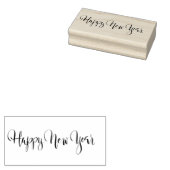 書道モダン新年おめでとう木版画切手 ラバースタンプ (押印)